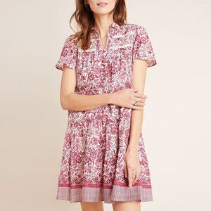Anthropologie Georgina Red Floral Dress – Size XL